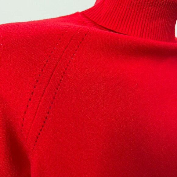 Designers Originals Vintage Red Mock Neck Sweater With Back Zipper Closure & Rag - Picture 8 of 16